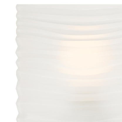 Westinghouse Alexander 22in 3-Light Wall Sconce | Contemporary Brushed Nickel and Rippled White Glass | Bathroom & Vanity | Model 6304000
