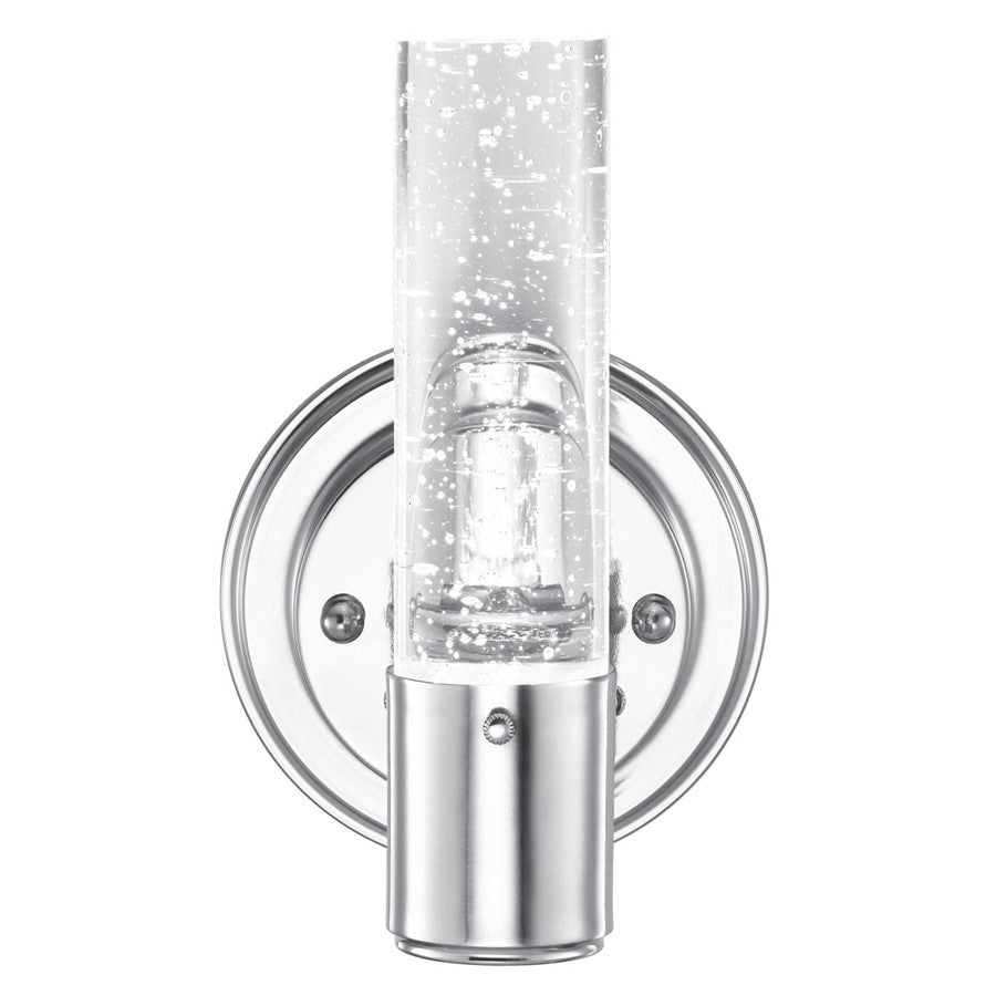 Westinghouse Cava 5in 1-Light Wall Sconce | Contemporary Chrome and Bubble Glass | Bathroom & Vanity | 5 x 5 x 7 in | Model 6307600