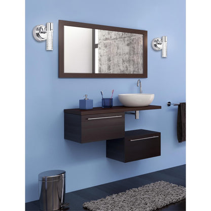 Westinghouse Cava 5in 1-Light Wall Sconce | Contemporary Chrome and Bubble Glass | Bathroom & Vanity | 5 x 5 x 7 in | Model 6307600