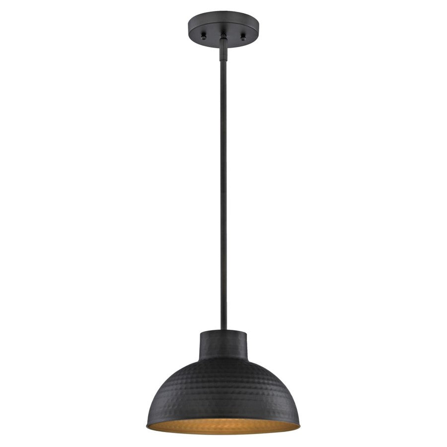 Westinghouse Malte 10in 1-Light Pendant | Hammered Oil Rubbed Bronze Metal Shade | Kitchen Island & Dining Room | 10 x 10 x 6 in | Model 6309900
