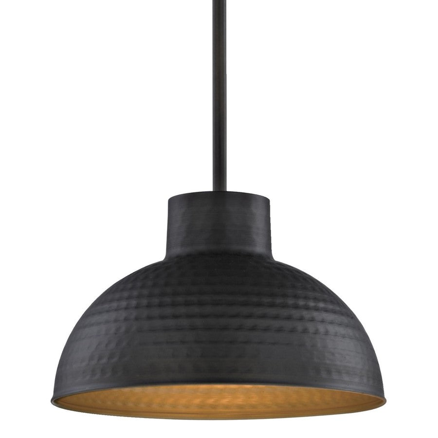 Westinghouse Malte 10in 1-Light Pendant | Hammered Oil Rubbed Bronze Metal Shade | Kitchen Island & Dining Room | 10 x 10 x 6 in | Model 6309900