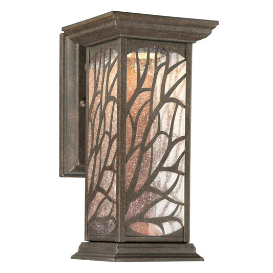 Westinghouse Glenwillow 10in 1-Light LED Outdoor Wall Lantern | Victorian Bronze Clear Seeded Glass | Entryway & Porch | 10 x 5 x 7 in | Model 6312000