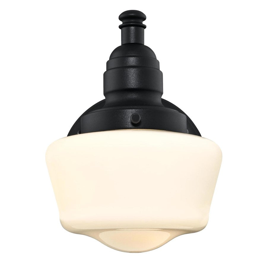 Westinghouse Eddystone 1 Light Wall Light, Textured Black/White Opal