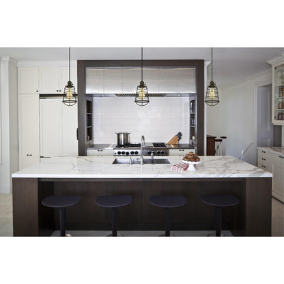 Westinghouse Nolan 6in 1-Light Mini Pendant | Vintage Industrial Oil Rubbed Bronze and Metal Cage | Kitchen & Dining Room | Model 6323600