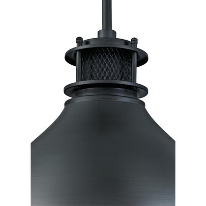 Westinghouse Kilian 9in 1-Light Pendant | Contemporary Industrial Matte Brushed Gun Metal and Metal Shade | Kitchen & Dining Room | Model 6326800