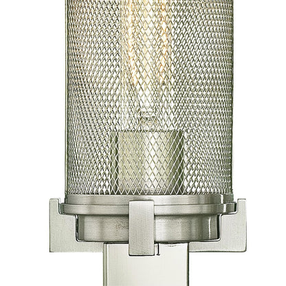 Westinghouse Adler 13in 2-Light Wall Sconce | Brushed Nickel and Mesh Shades | Bathroom Vanity & Dining Room | 14 x 5 x 13 in | Model 6330400