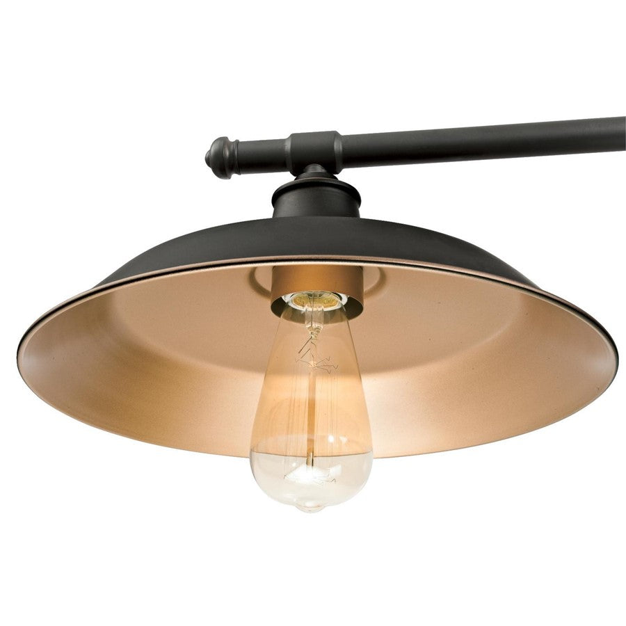 Westinghouse Iron Hill 40in 3-Light Pendant | Vintage Oil Rubbed Bronze Metal Shades | Kitchen Island & Dining Room | 32 x 40 x 12 in | Model 6332500