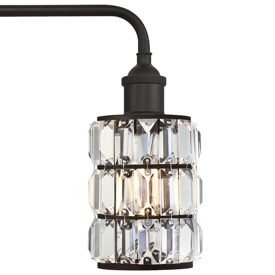Westinghouse Sophie 26in 3-Light Wall Sconce | Vintage Oil Rubbed Bronze and Crystal Prism Glass | Bathroom & Hallway | 12 x 26 x 8 in | Model 6337900