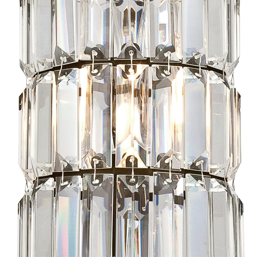 Westinghouse Sophie 6in 1-Light Mini Pendant | Vintage Oil Rubbed Bronze and Crystal Prism Glass | Kitchen & Dining Room | Model 6338400