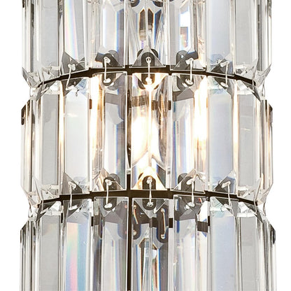 Westinghouse Sophie 6in 1-Light Mini Pendant | Vintage Oil Rubbed Bronze and Crystal Prism Glass | Kitchen & Dining Room | Model 6338400