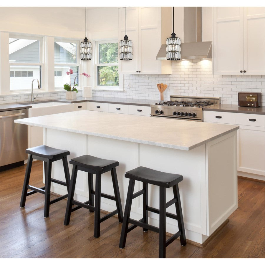 Westinghouse Sophie 6in 1-Light Mini Pendant | Vintage Oil Rubbed Bronze and Crystal Prism Glass | Kitchen & Dining Room | Model 6338400