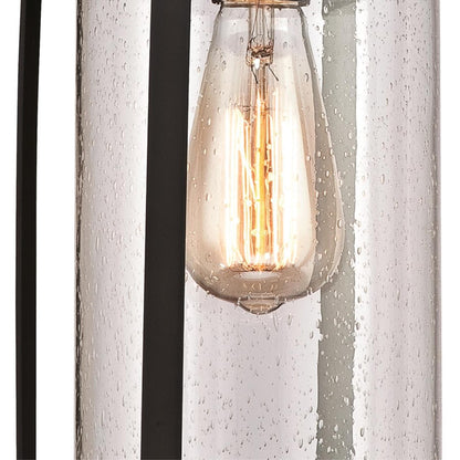 Westinghouse Grandview 8in 1-Light Outdoor Pendant | Traditional Oil Rubbed Bronze with Highlights and Clear Seeded Glass | Covered | Model 6339400