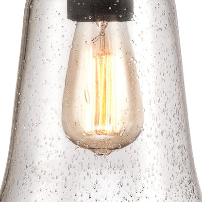 Westinghouse Brynn 8in 1-Light Outdoor Pendant | Traditional Oil Rubbed Bronze with Highlights and Clear Seeded Glass | Covered Porch | Model 6339900