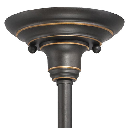 Westinghouse Iron Hill 25in 4-Light Chandelier | Vintage Oil Rubbed Bronze and Metal Shades | Dining Room & Entryway | 25 x 25 x 16 in | Model 6343300
