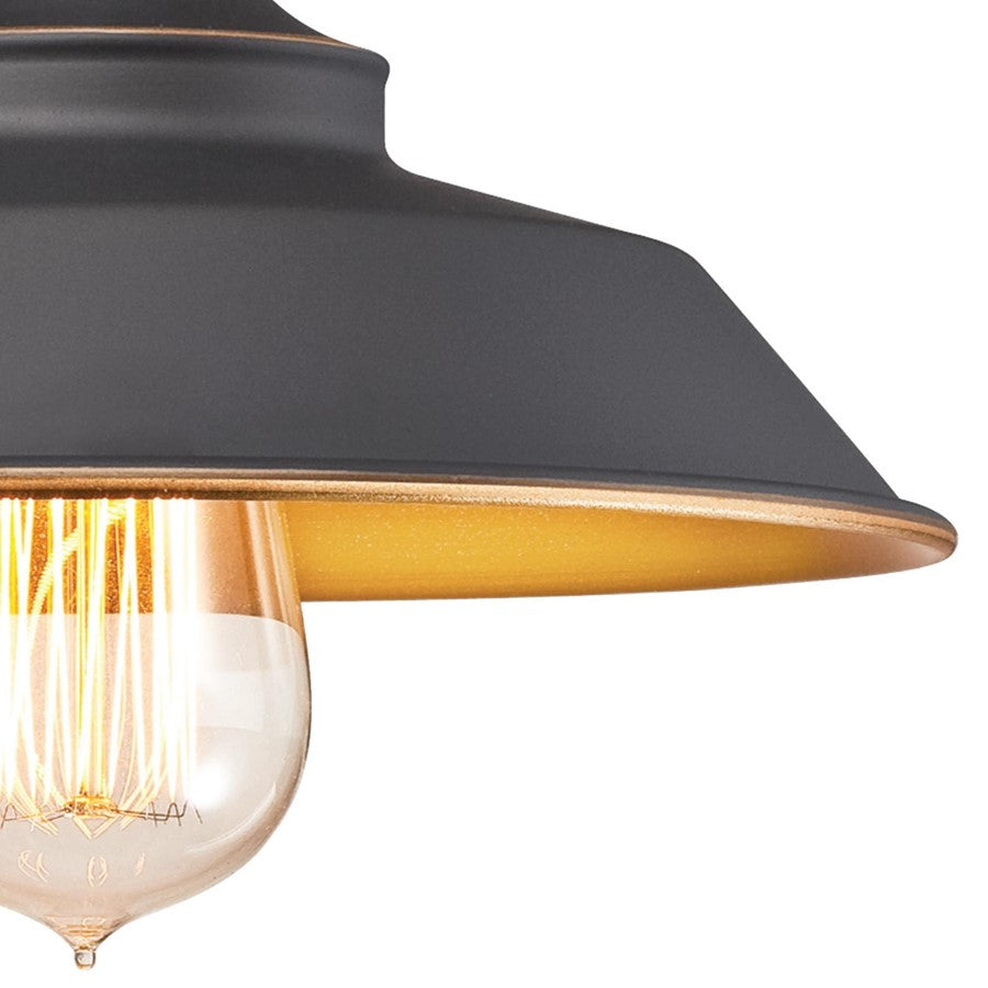 Westinghouse Iron Hill 29in 3-Light Wall Sconce | Vintage Oil Rubbed Bronze Metal Shades | Bathroom & Dressing Room | Model 6344900