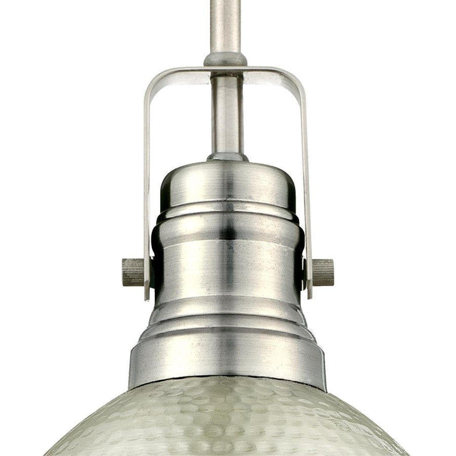 Westinghouse Madras 8in 1-Light Pendant | Vintage Brushed Nickel and Metal Shade | Kitchen & Dining Room | 8 x 8 x 10 in | Model 6345500