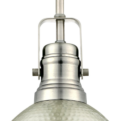Westinghouse Madras 8in 1-Light Pendant | Vintage Brushed Nickel and Metal Shade | Kitchen & Dining Room | 8 x 8 x 10 in | Model 6345500