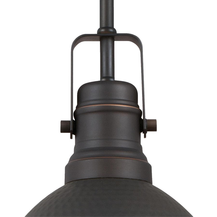 Westinghouse Madras 8in 1-Light Pendant | Vintage Oil Rubbed Bronze and Metal Shade | Kitchen & Dining Room | 8 x 8 x 10 in | Model 6345600