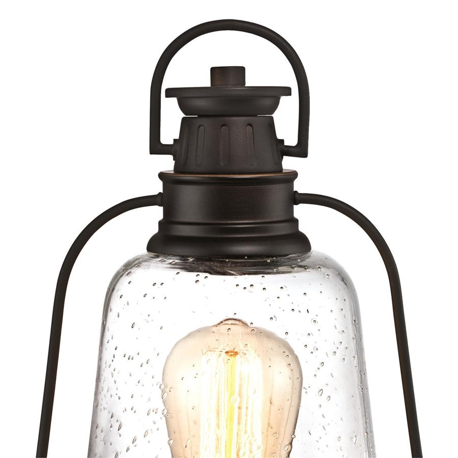 Westinghouse Brynn 1 Light PostLt, Oil Rubbed Bronze/Hl/Clear Seeded