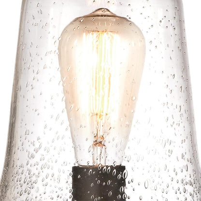 Westinghouse Brynn 14in 1-Light Post Light | Traditional Oil Rubbed Bronze and Clear Seeded Glass | Outdoor Pathway & Driveway | Model 6347000