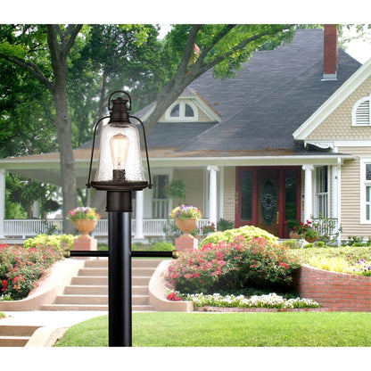 Westinghouse Brynn 1 Light PostLt, Oil Rubbed Bronze/Hl/Clear Seeded