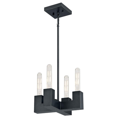 Westinghouse Skybridge 10in 4-Light Pendant | Industrial Iron Finish | Kitchen Island & Dining Room | 11 x 11 x 10 in | Model 6350400
