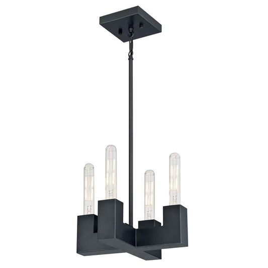 Westinghouse Skybridge 10in 4-Light Pendant | Industrial Iron Finish | Kitchen Island & Dining Room | 11 x 11 x 10 in | Model 6350400