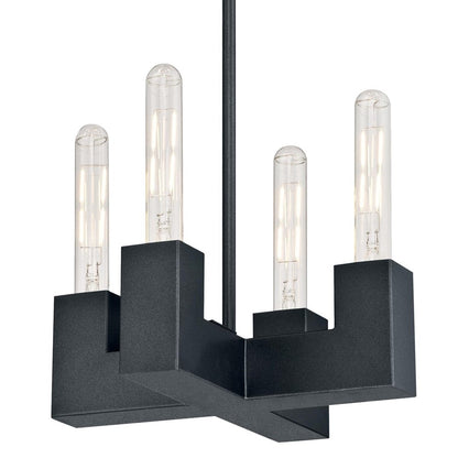 Westinghouse Skybridge 10in 4-Light Pendant | Industrial Iron Finish | Kitchen Island & Dining Room | 11 x 11 x 10 in | Model 6350400