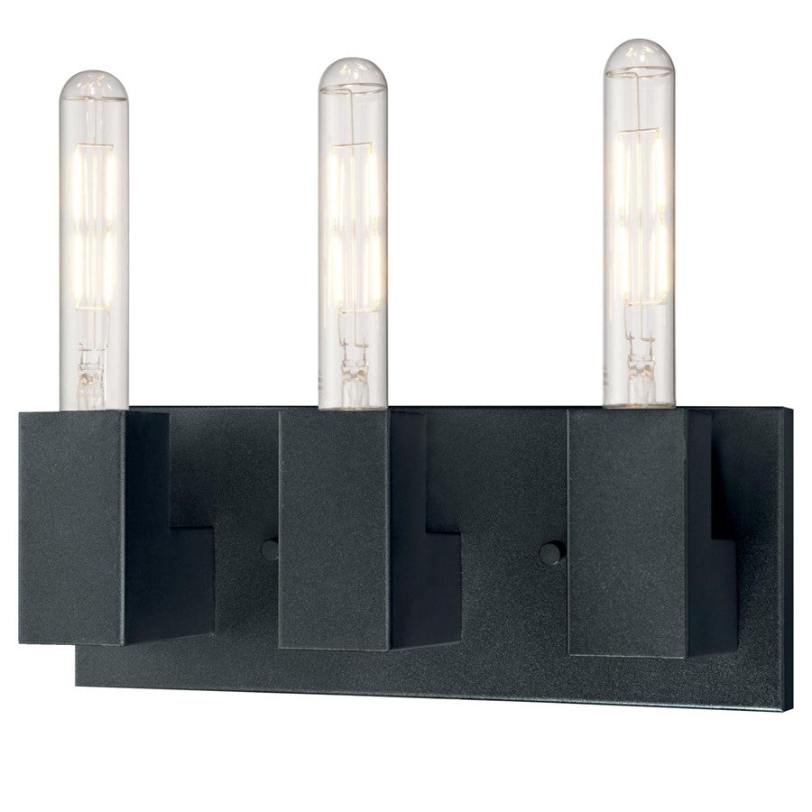 Westinghouse Skybridge 10in 3-Light Wall Sconce | Industrial Iron Finish | Bathroom Vanity & Hallway | 13 x 5 x 10 in | Model 6350500