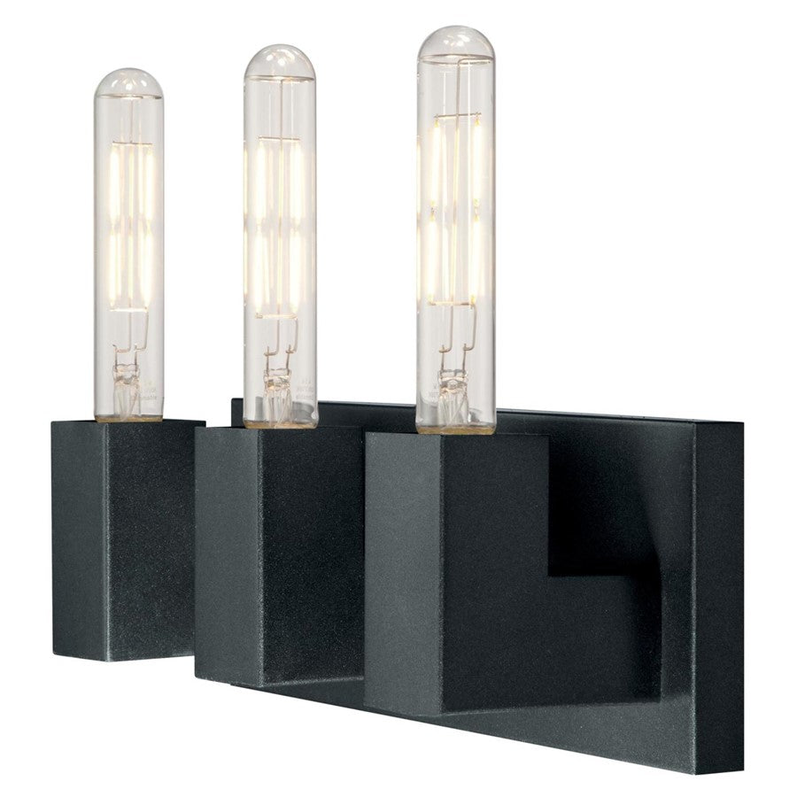 Westinghouse Skybridge 10in 3-Light Wall Sconce | Industrial Iron Finish | Bathroom Vanity & Hallway | 13 x 5 x 10 in | Model 6350500
