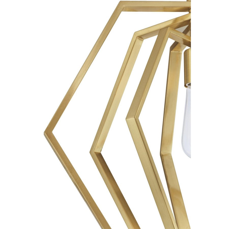 Westinghouse Holly 18in 1-Light Pendant | Contemporary Champagne Brass Metal | Kitchen Island & Dining Room | 18 x 13 x 17 in | Model 6351200