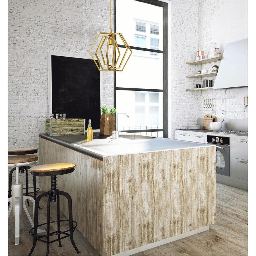 Westinghouse Holly 18in 1-Light Pendant | Contemporary Champagne Brass Metal | Kitchen Island & Dining Room | 18 x 13 x 17 in | Model 6351200