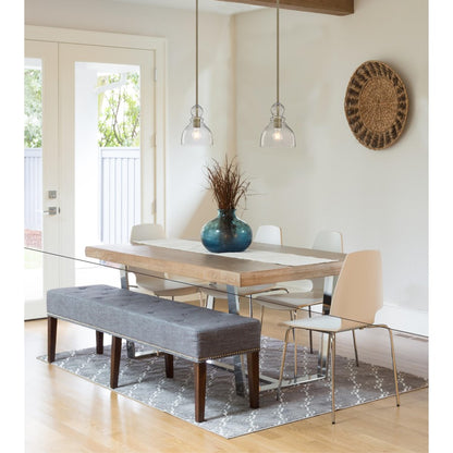 Westinghouse Fiona 8in 1-Light Mini Pendant | Vintage Antique Brass and Clear Seeded Glass | Kitchen & Dining Room | 7 x 7 x 8.5 in | Model 6356500