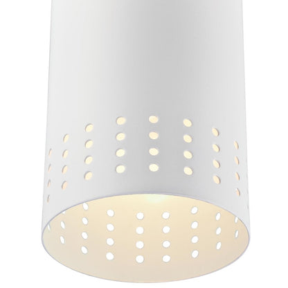 Westinghouse Phelps 5in 1-Light Mini Pendant | Contemporary Matte White and Metal Shade | Kitchen Island | 5 x 5 x 8.5 in | Model 6356700