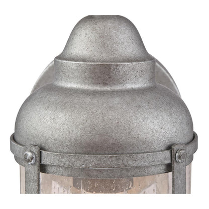 Westinghouse Rezner 1Lt Wall Light, Galvanized Steel/Clear Seeded