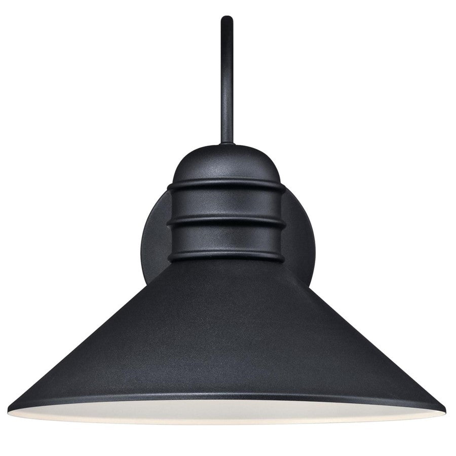 Westinghouse Watts Creek 14.75in 1-Light Outdoor Wall Sconce | Rustic Textured Black and Metal Shade | Porch & Deck | Model 6360800