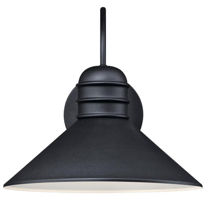 Westinghouse Watts Creek 14.75in 1-Light Outdoor Wall Sconce | Rustic Textured Black and Metal Shade | Porch & Deck | Model 6360800