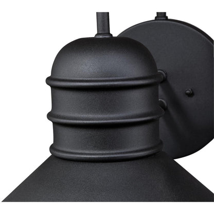 Westinghouse Watts Creek 14.75in 1-Light Outdoor Wall Sconce | Rustic Textured Black and Metal Shade | Porch & Deck | Model 6360800