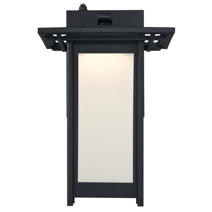 Westinghouse Clarissa LED 11in 1-Light LED Outdoor Sconce | Arts & Crafts Textured Black and Frosted Glass | Entryway & Porch | Model 6361100
