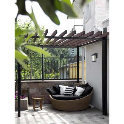 Westinghouse Clarissa LED 11in 1-Light LED Outdoor Sconce | Arts & Crafts Textured Black and Frosted Glass | Entryway & Porch | Model 6361100