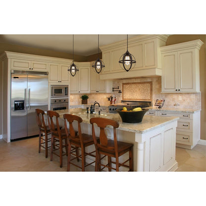 Westinghouse Stella Mira 10in 1-Light Mini Pendant | Vintage Oil Rubbed Bronze and Cage Shade | Kitchen Island & Entryway | Model 6361900