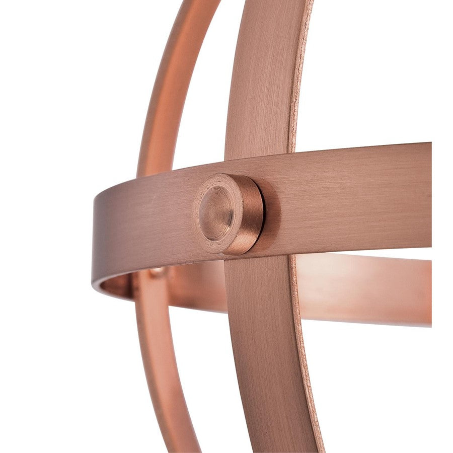Westinghouse Stella Mira 9in 1-Light Pendant | Vintage Washed Copper and Cage Shade | Kitchen Island & Dining Room | 9 x 9 x 10.75 in | Model 6362100