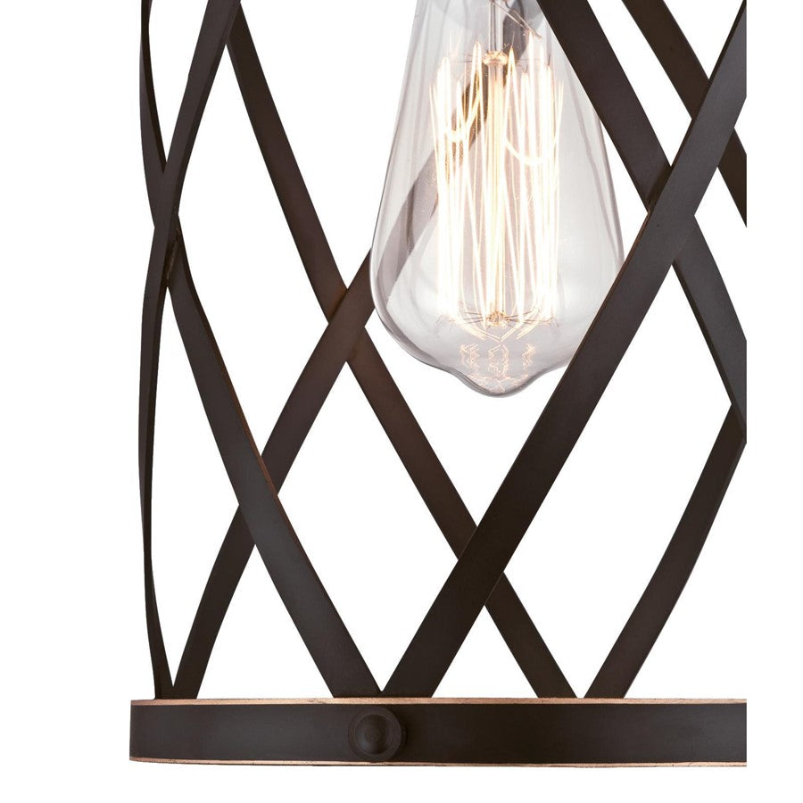 Westinghouse Isadora 7in 1-Light Pendant | Traditional Oil Rubbed Bronze and Cage Shade | Kitchen Island & Dining Room | Model 6362200