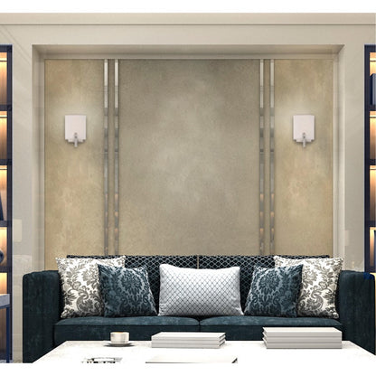 Westinghouse Enzo James 6in 1-Light Wall Sconce | Brushed Nickel and Frosted Glass | Bathroom & Bedroom | 6 x 5 x 10 in | Model 6369500