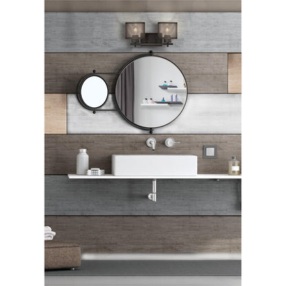 Westinghouse Morrison 16in 2-Light Wall Sconce | Contemporary Oil Rubbed Bronze and Mesh Shades | Bathroom & Dining Room | Model 6370900