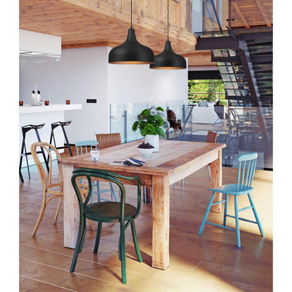 Westinghouse Morton 18in 1-Light Pendant | Rustic Textured Iron and Metal Shade | Kitchen & Dining Room | 18 x 14 in | Model 6371700