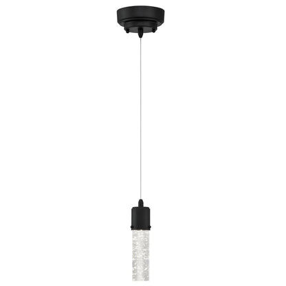 Westinghouse Cava 5in 1-Light Pendant | Contemporary Matte Black and Bubble Glass | Kitchen Island & Dining Room | 5 x 8 in | Model 6372300