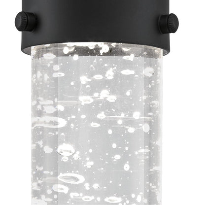 Westinghouse Cava 5in 1-Light Pendant | Contemporary Matte Black and Bubble Glass | Kitchen Island & Dining Room | 5 x 8 in | Model 6372300