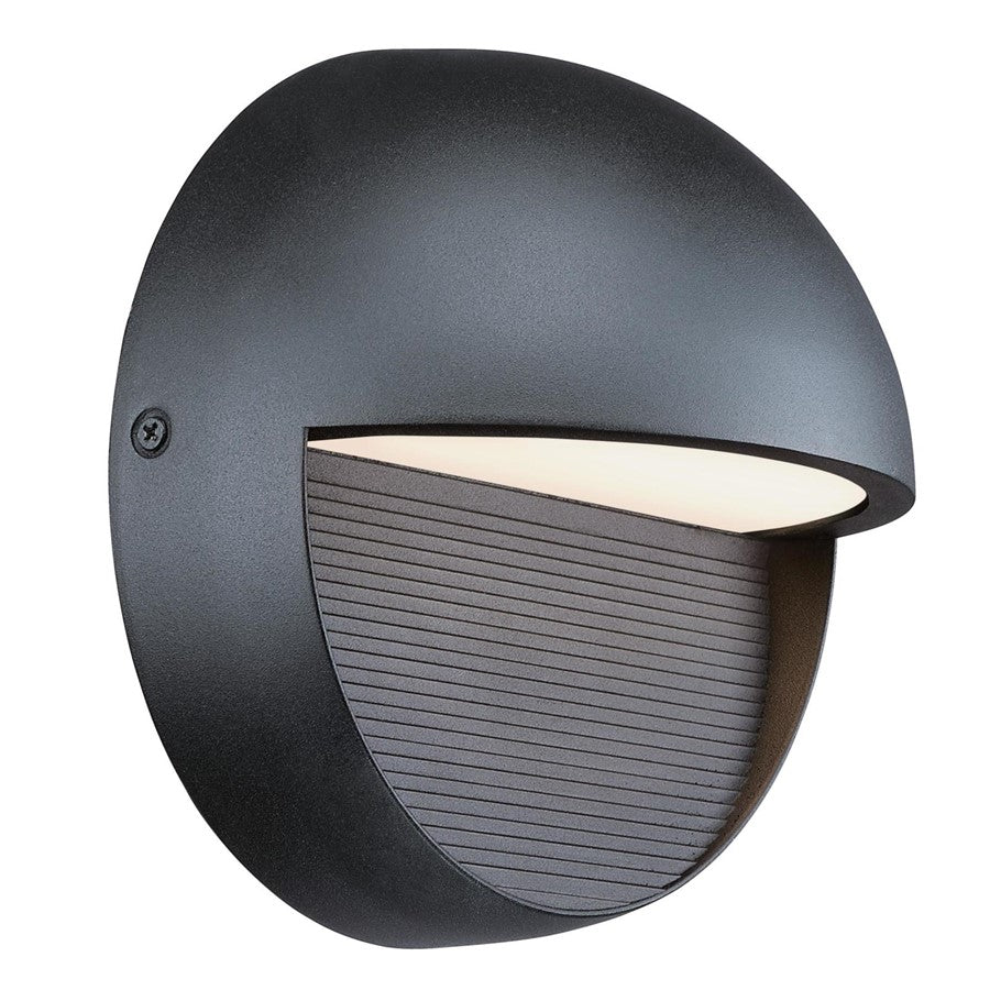 Westinghouse Winslett 6in 1-Light Outdoor Sconce | Transitional Textured Black and Frosted Glass | Deck & Patio | 700 Lumens, 3000K | Model 6579000