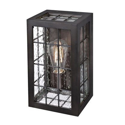 Westinghouse Wrightsville 11in 1-Light Outdoor Sconce | Vintage Oil Rubbed Bronze and Clear Raindrop Glass | Entryway & Porch | Model 6580100